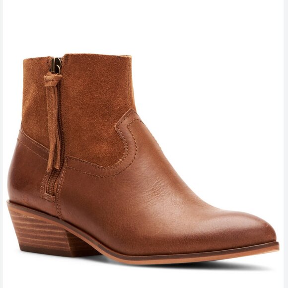 FRYE Suede Leather Ankle Booties - Picture 1 of 7
